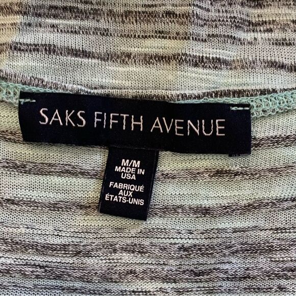 Saks Fifth Avenue Asymmetrical Tank Striped Size Medium - Picture 5 of 9